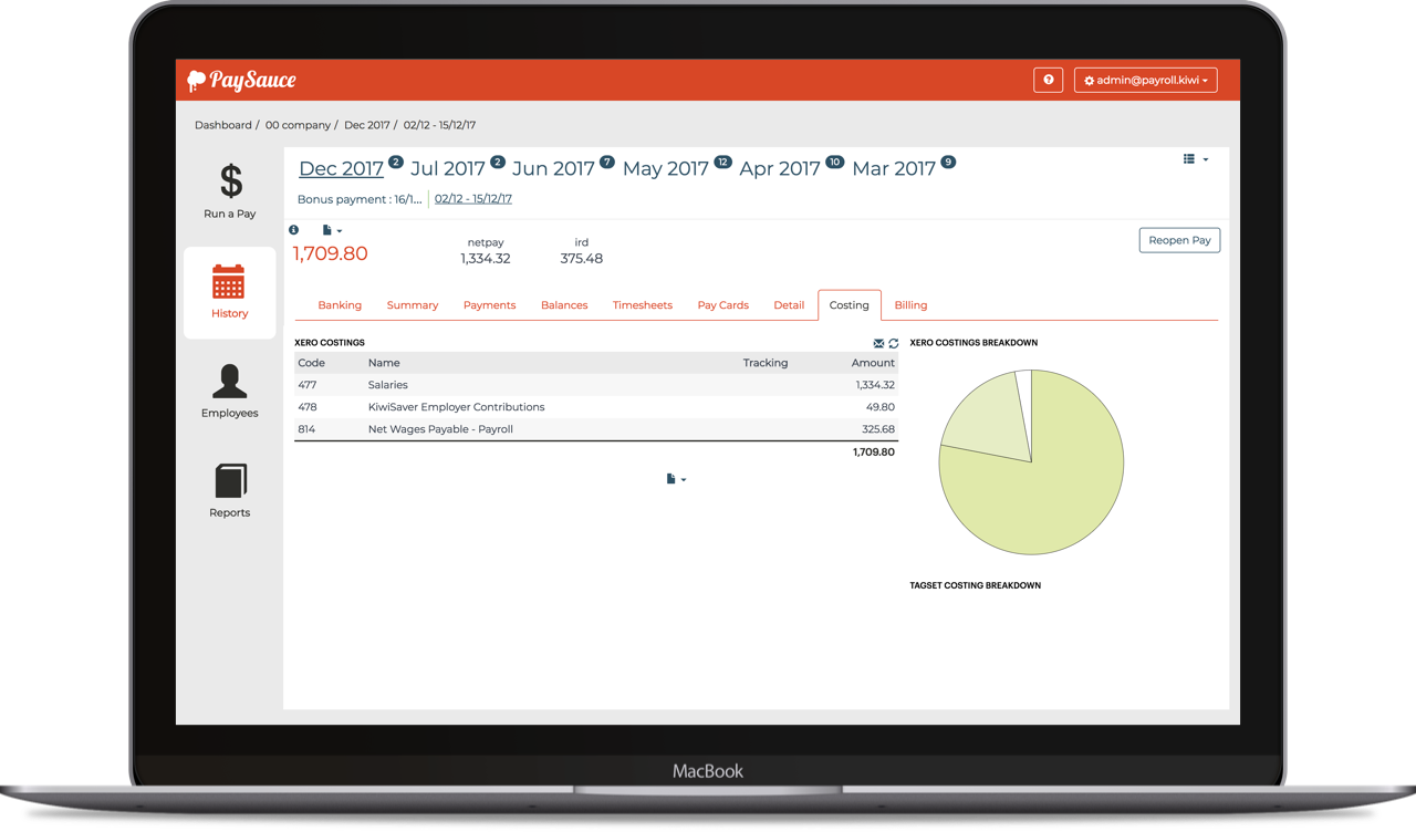 Payroll Costing Report